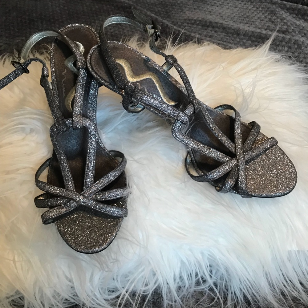 Nina silver glitter shoes